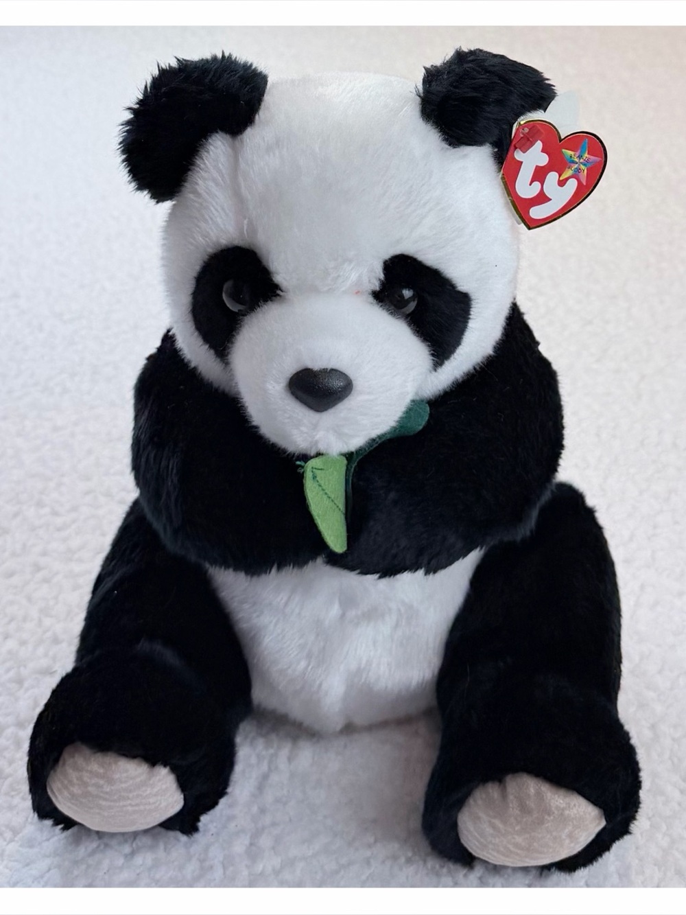 TY • Vintage 2004 Black/White Li Mei Panda Beanie Buddies Plush w/ Hang Tag